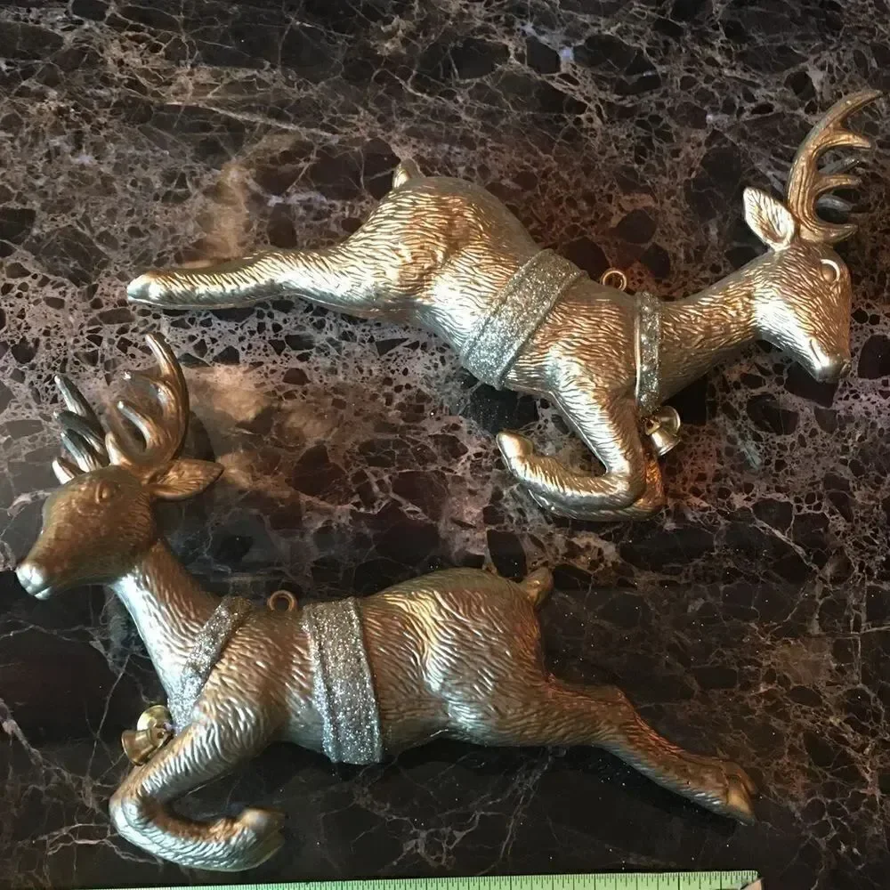 1 GOLDEN Leaping Reindeer Ornament!